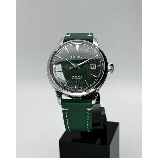 Custom Seiko Mod • Mockingbird Green Cocktail Presage • 40.5mm